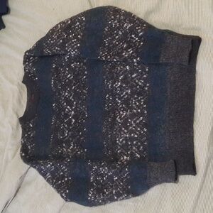 Vintage M.McMullin Sweater Grey and Blue Striped